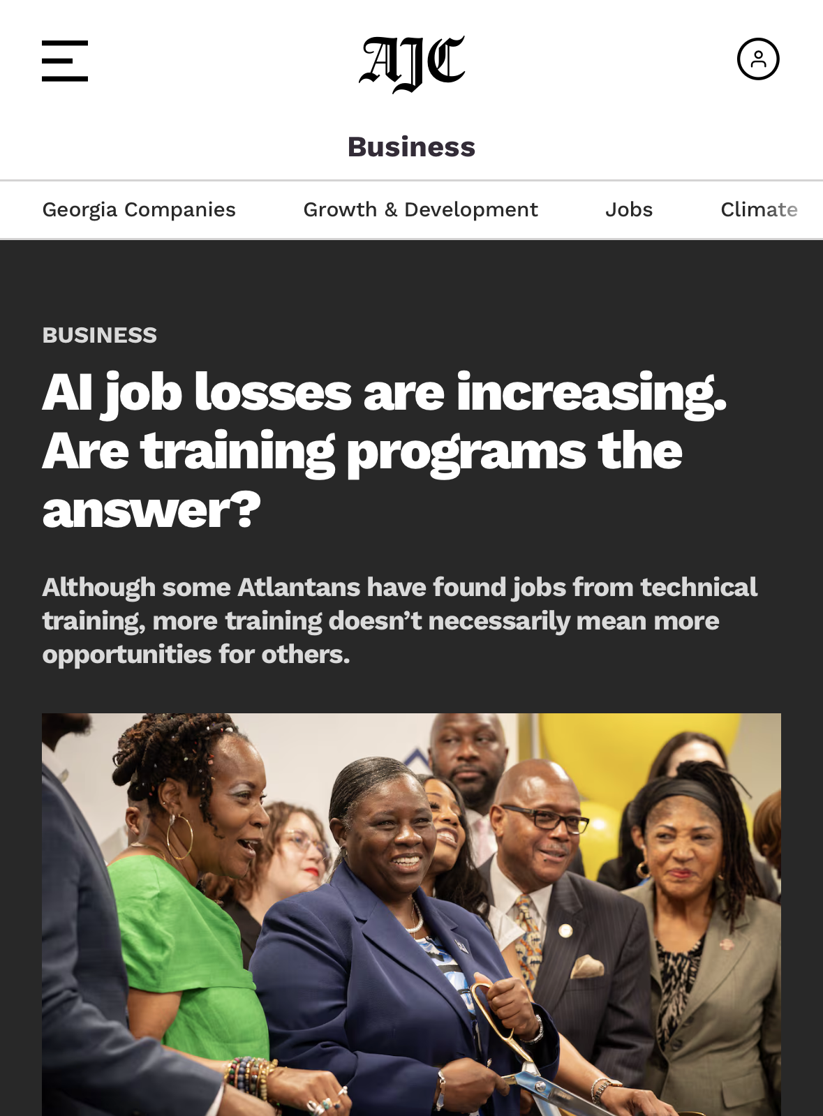 Quoted in the Atlanta Journal Constitution