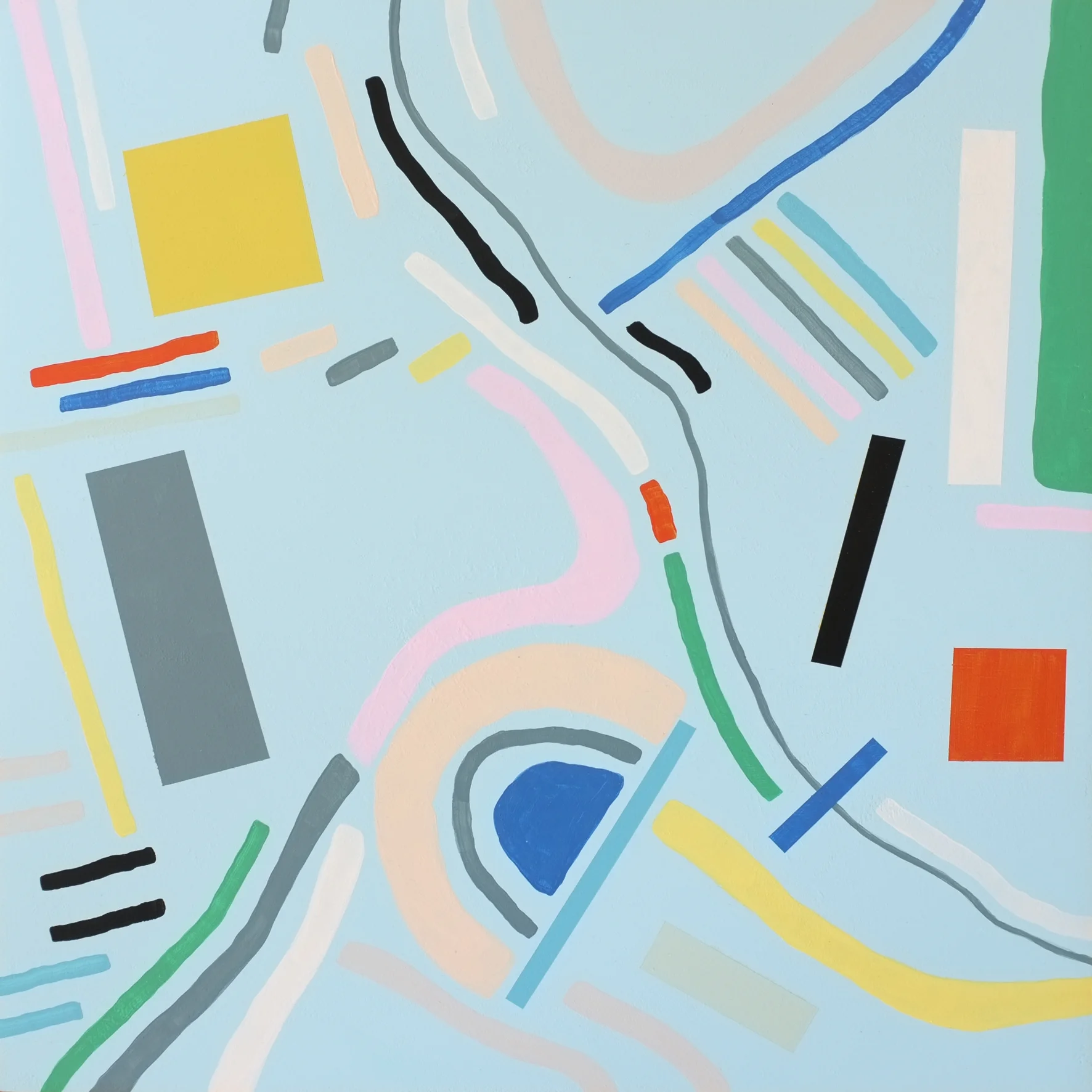 The Third Exit, acrylic and enamel on board, 2016