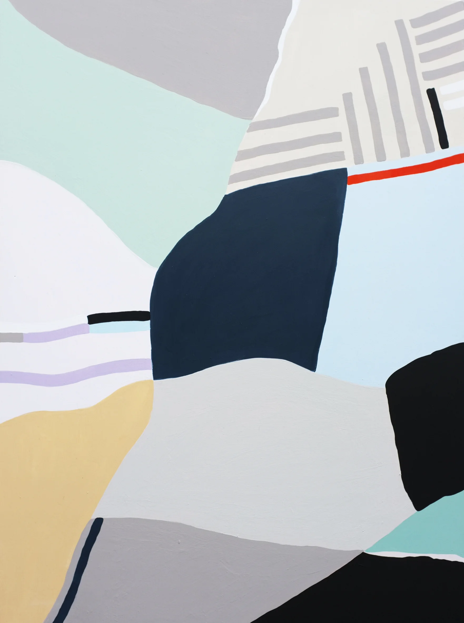 Paths Along Hedgerows, acrylic on wood panel, 2016