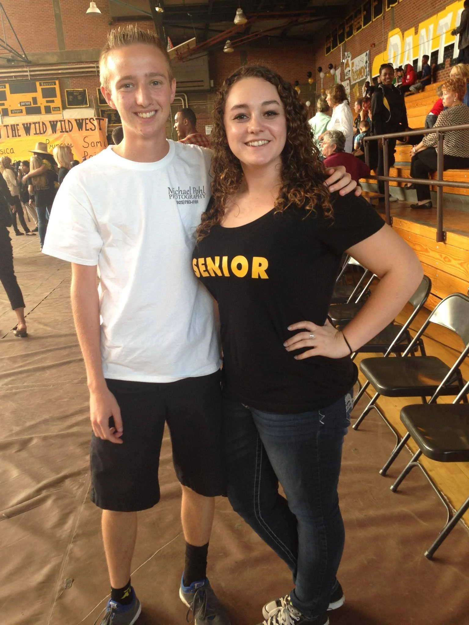 Taylor Daniel (right) and I after Antioch High's Class of 2015 Homecoming Rally our senior year.