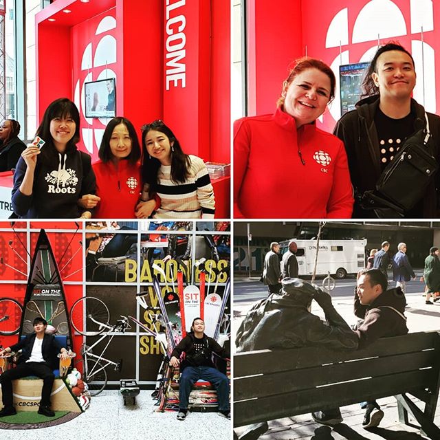 Always great when our #Newcomers learn about Canada's famous pianist #glenngould and connecting with @cbc Ambassadors and sit on the @cbc.sports #cbcthroneofgames