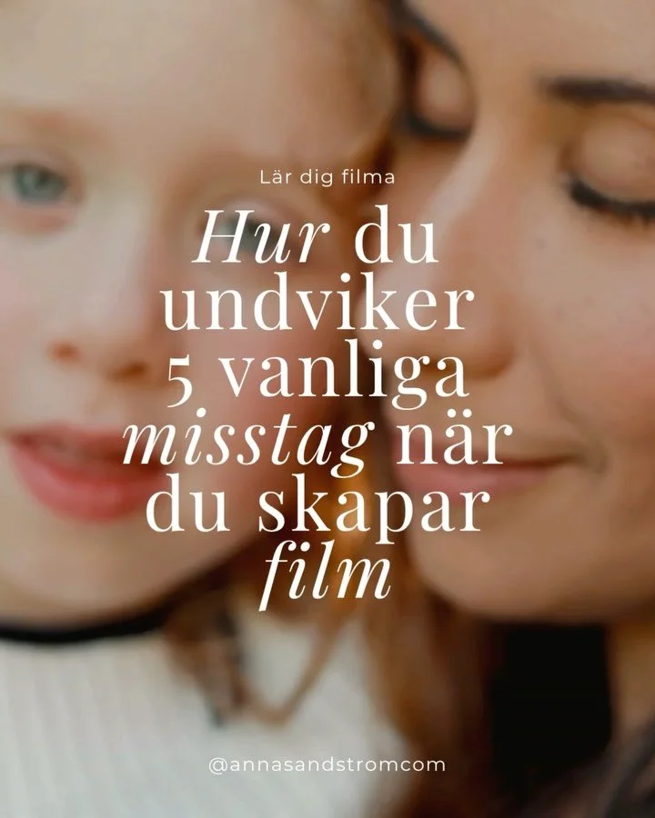 HUR DU UNDVIKER 5 VANLIGA MISSTAG N&Auml;R DU SKAPAR FILM
.
D&aring; kickar vi ig&aring;ng filmh&ouml;sten. Under detta webinar delar jag med mig av hur du undviker dessa vanliga misstag s&aring; att dina filmer genast k&auml;nns mycket proffsigare. 