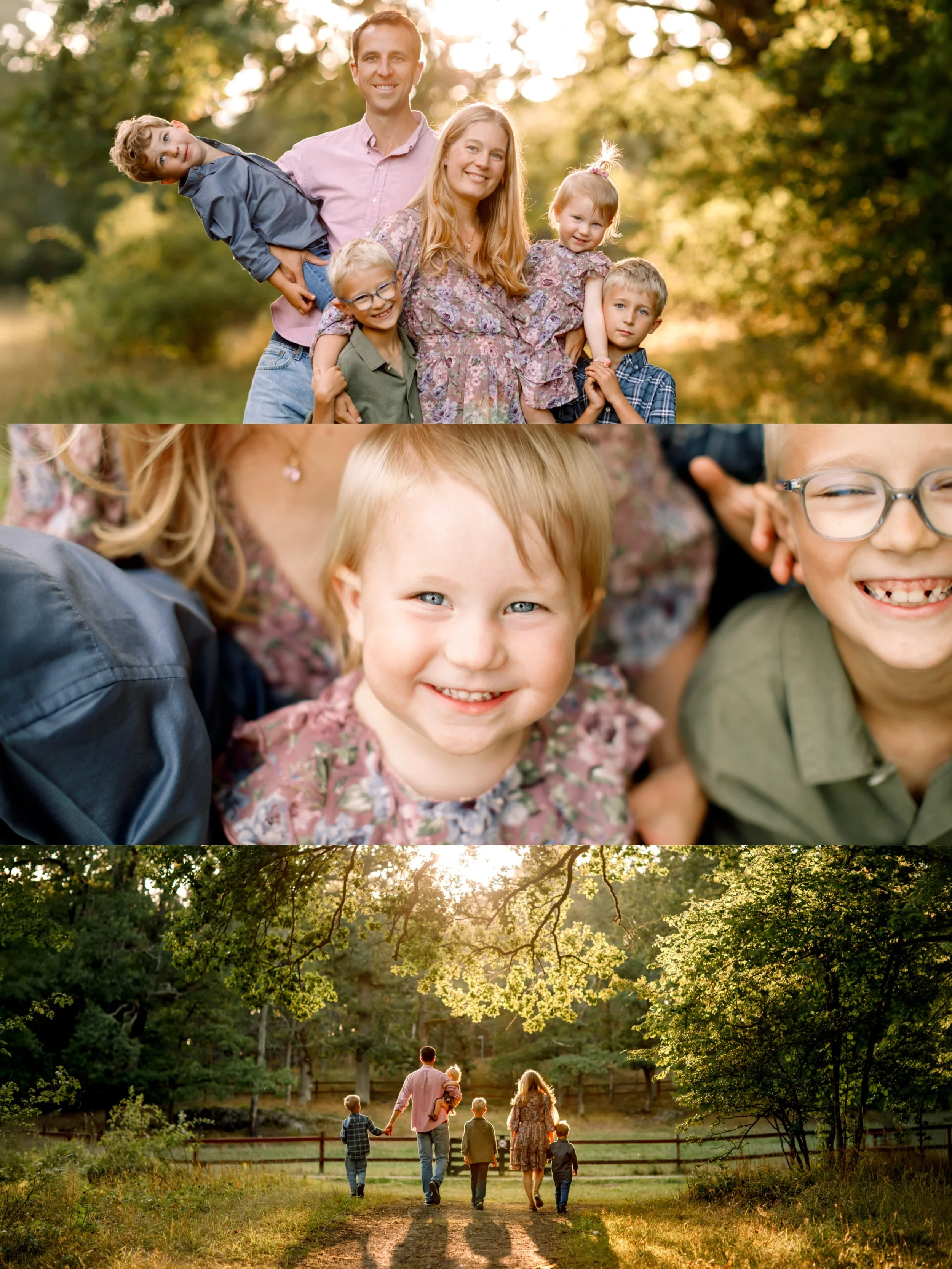 STORA OCH SM&Aring; FAMILJER
.
Jag har fotat alla slags familjekonstellationer och barn i alla &aring;ldrar under mina 11 &aring;r som familjefotograf. Fr&aring;n ett till flera barn och fr&aring;n en f&ouml;r&auml;lder till flera f&ouml;r&auml;ldrar