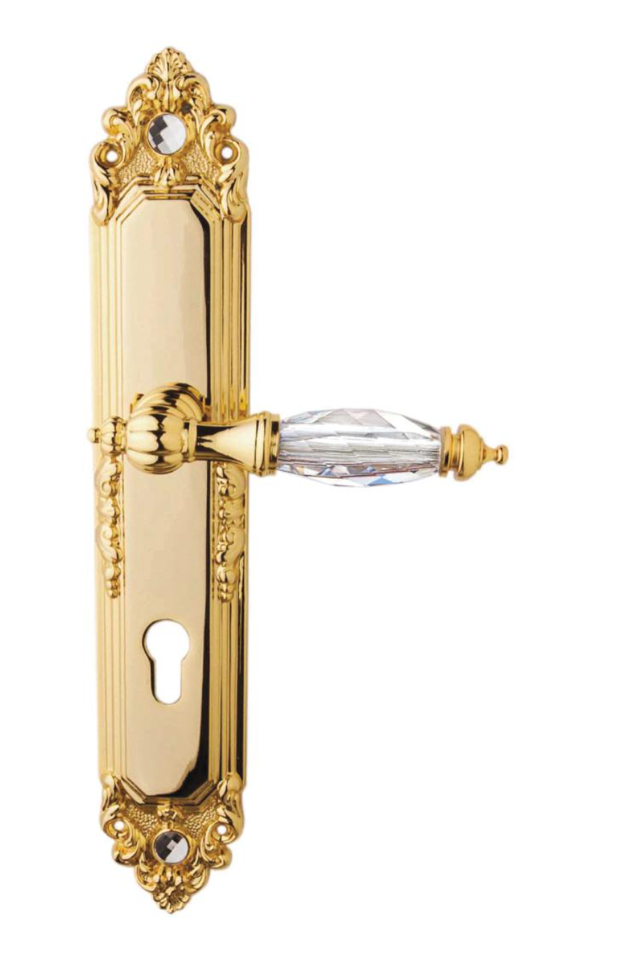 COBA 5610 Cystal Gold Long Plate Door Handle.png