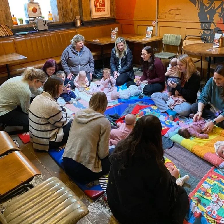 Mums and babies in a group