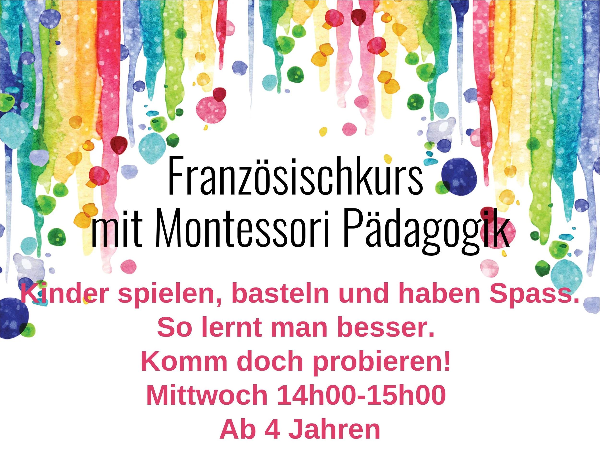 Französischkurs mit Montessori Pädagogik