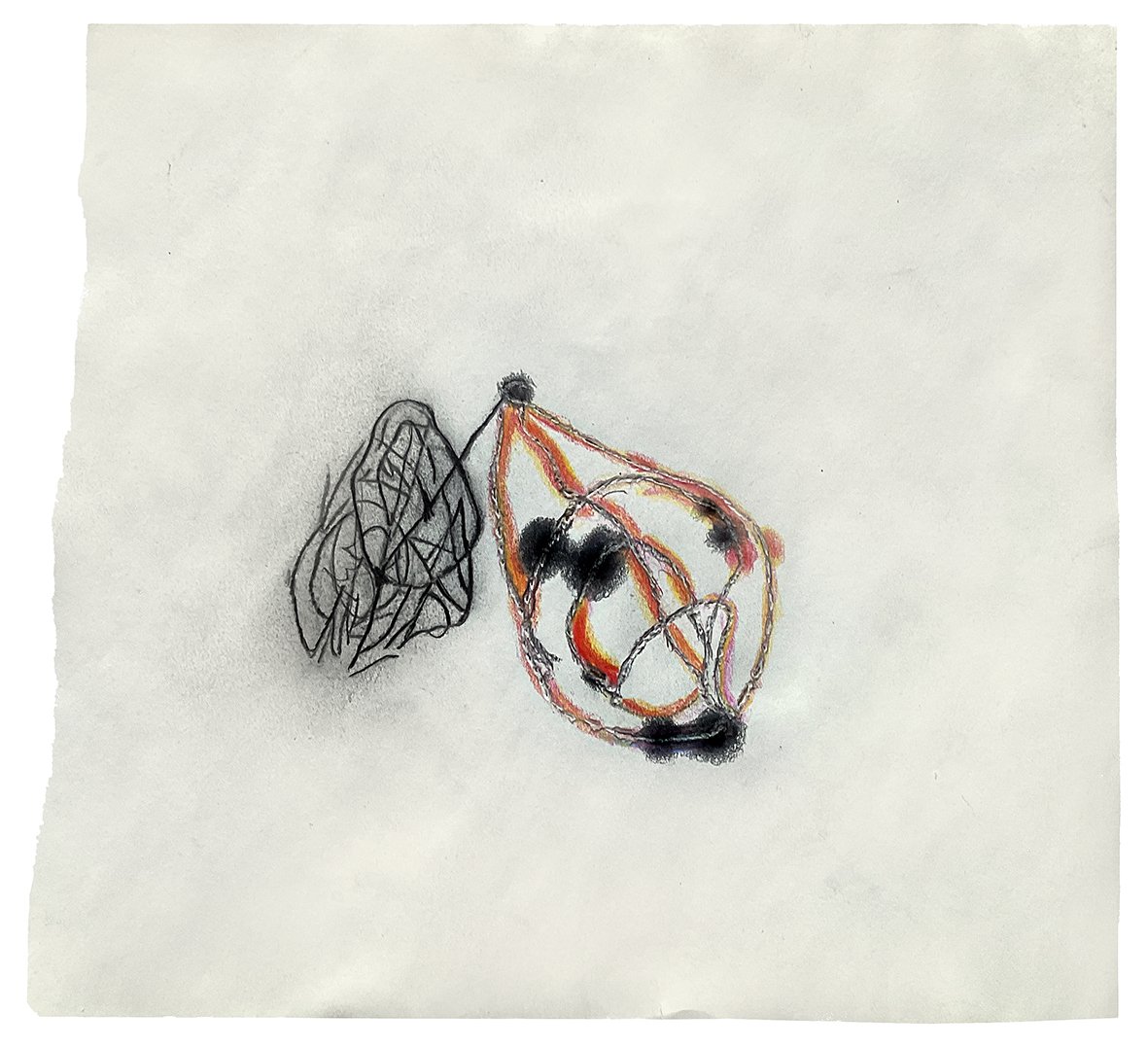 Untitled_1. 2023. Graphite, crayon on paper. 20x22cm