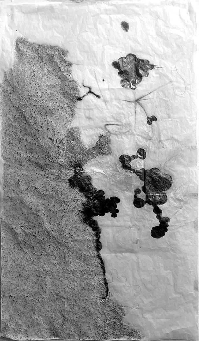 Untitled. 2025. Graphite, charcoal on tracing paper