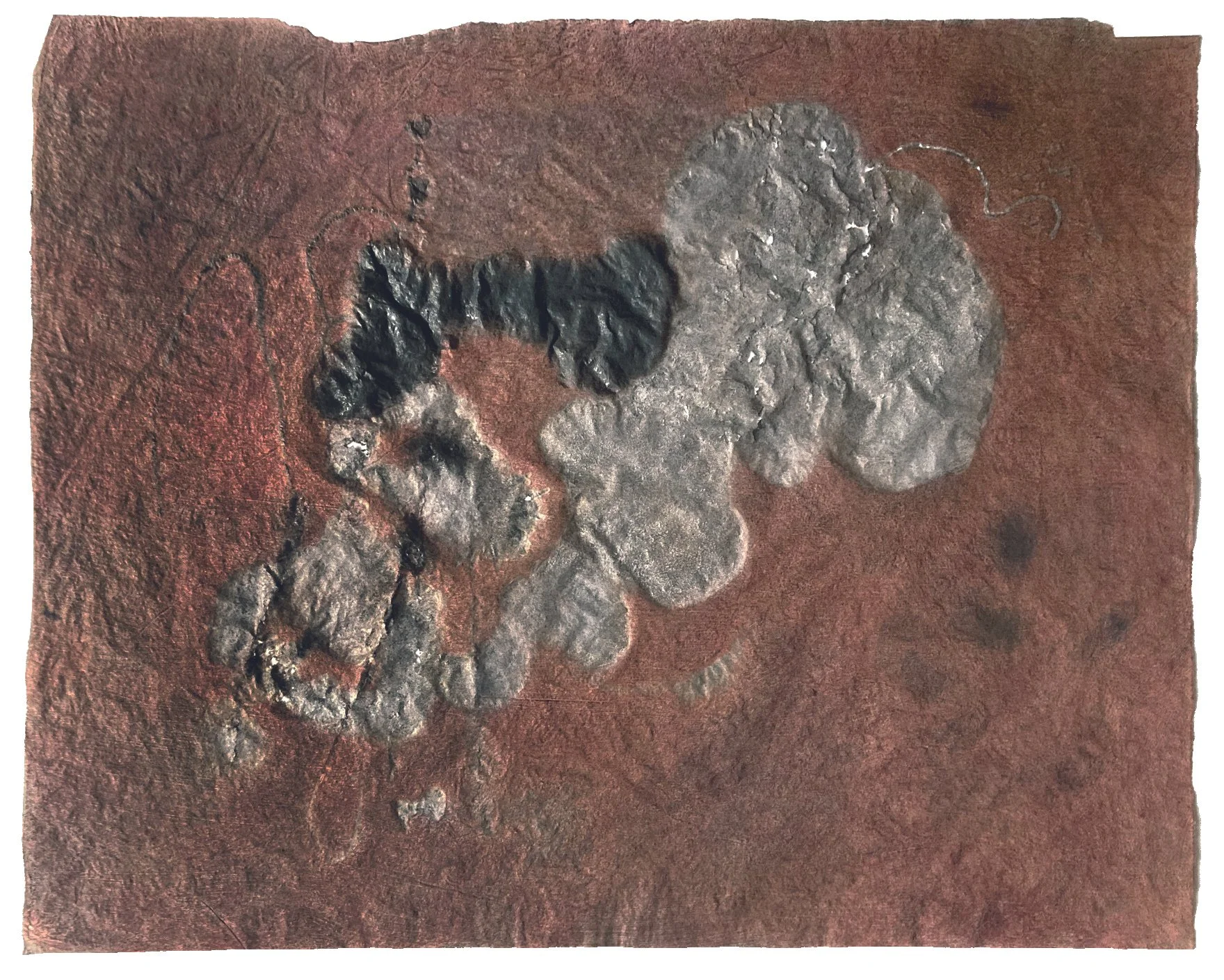 Untitled. 2023. Graphite, pigment on tissue paper