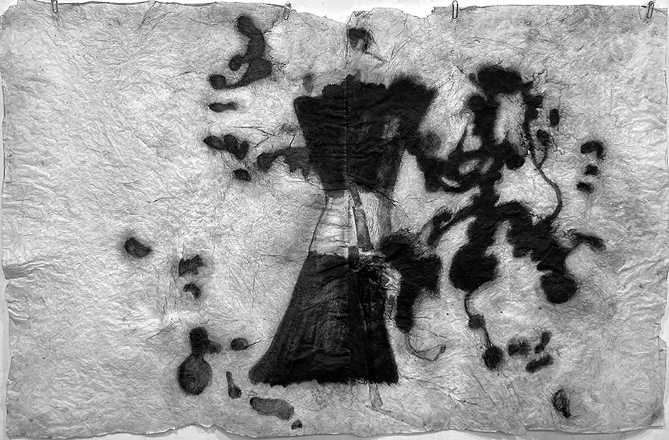 Untitled. 2025. Graphite, charcoal on primed tracing paper