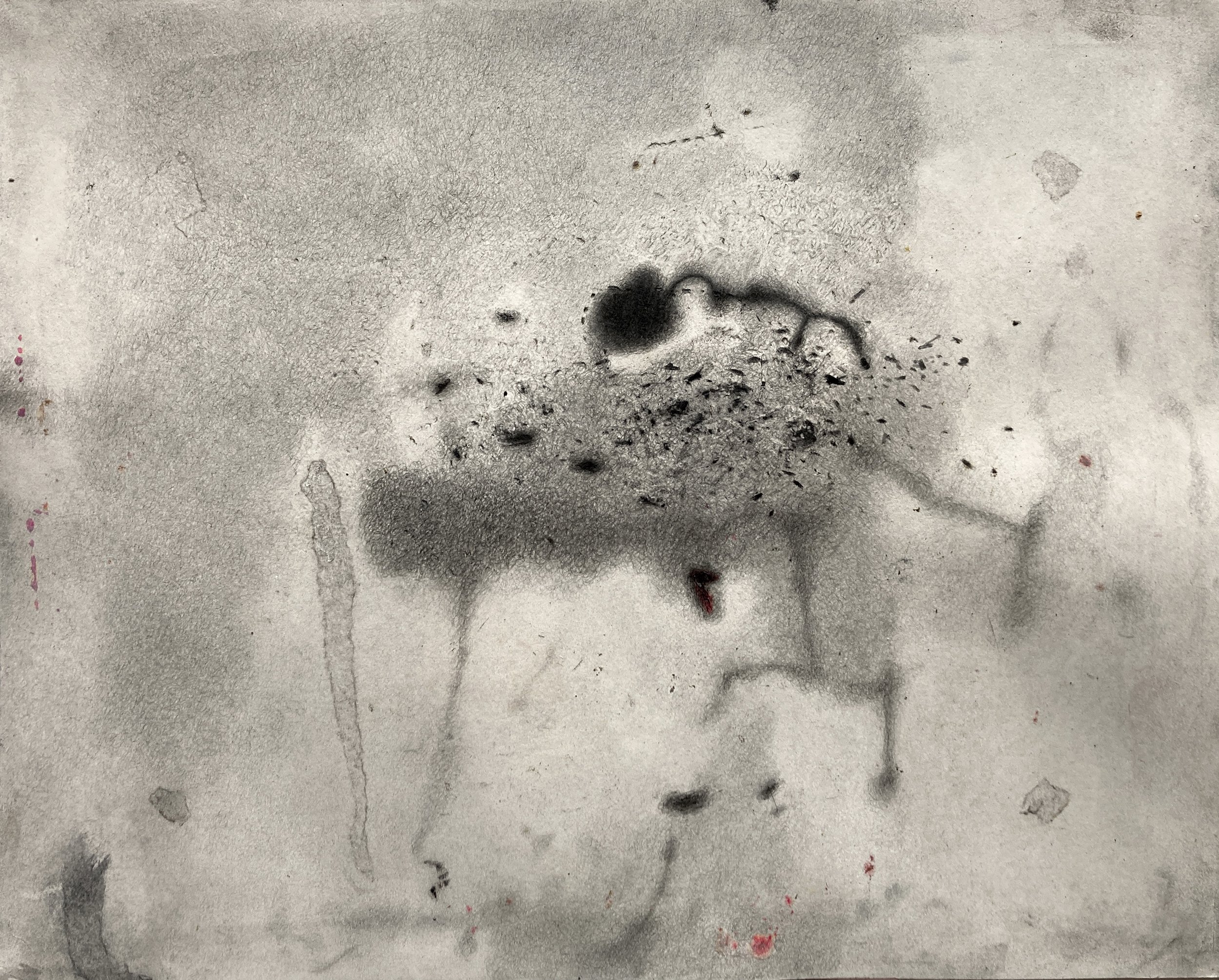 Untitled. 2025. Graphite, charcool, pigment on paper