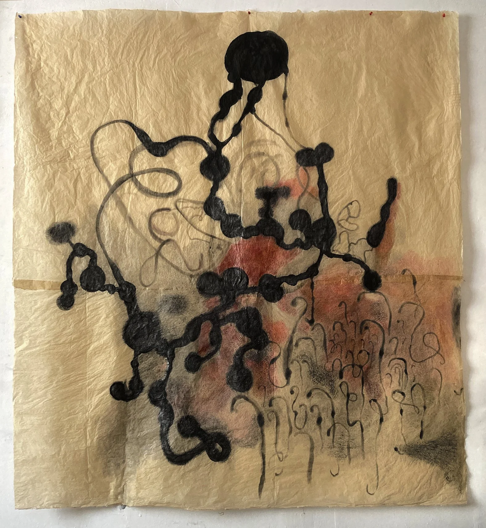 Untitled. 2025. Graphite, crayon, charcoal on tracing paper
