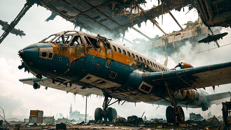 Metal Fatique, Stable Diffusion 1.5 with HolygeneX LR Beta Model

Prompt: Haunting interior of a crashed plane, debris scattered throughout, emergency exits open, broken windows, eerie lighting, sharp details, post-apocalyptic, cinematic lighting, by