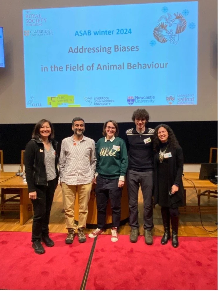 The organising committee of the ASAB winter meeting 2024. From left to right: Nicola Koyaman, Vivek Nityananda, Claudia Wascher, Cédric Aumont and Chiara Benvenuto