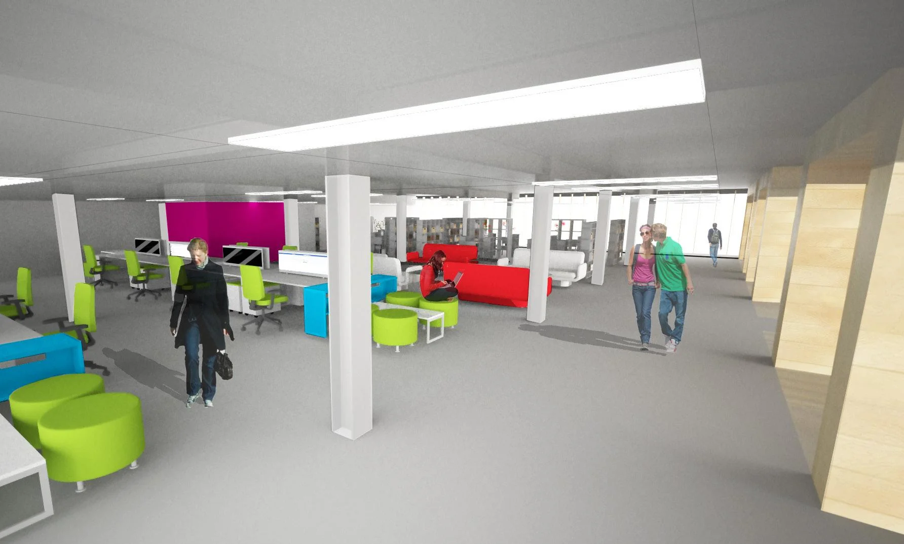 OFFICE/BOOKSALES SHARED SPACE INTERIOR
