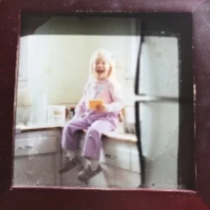 Me at 3 years old with my Kraft American Cheese in Okinawa, Japan
