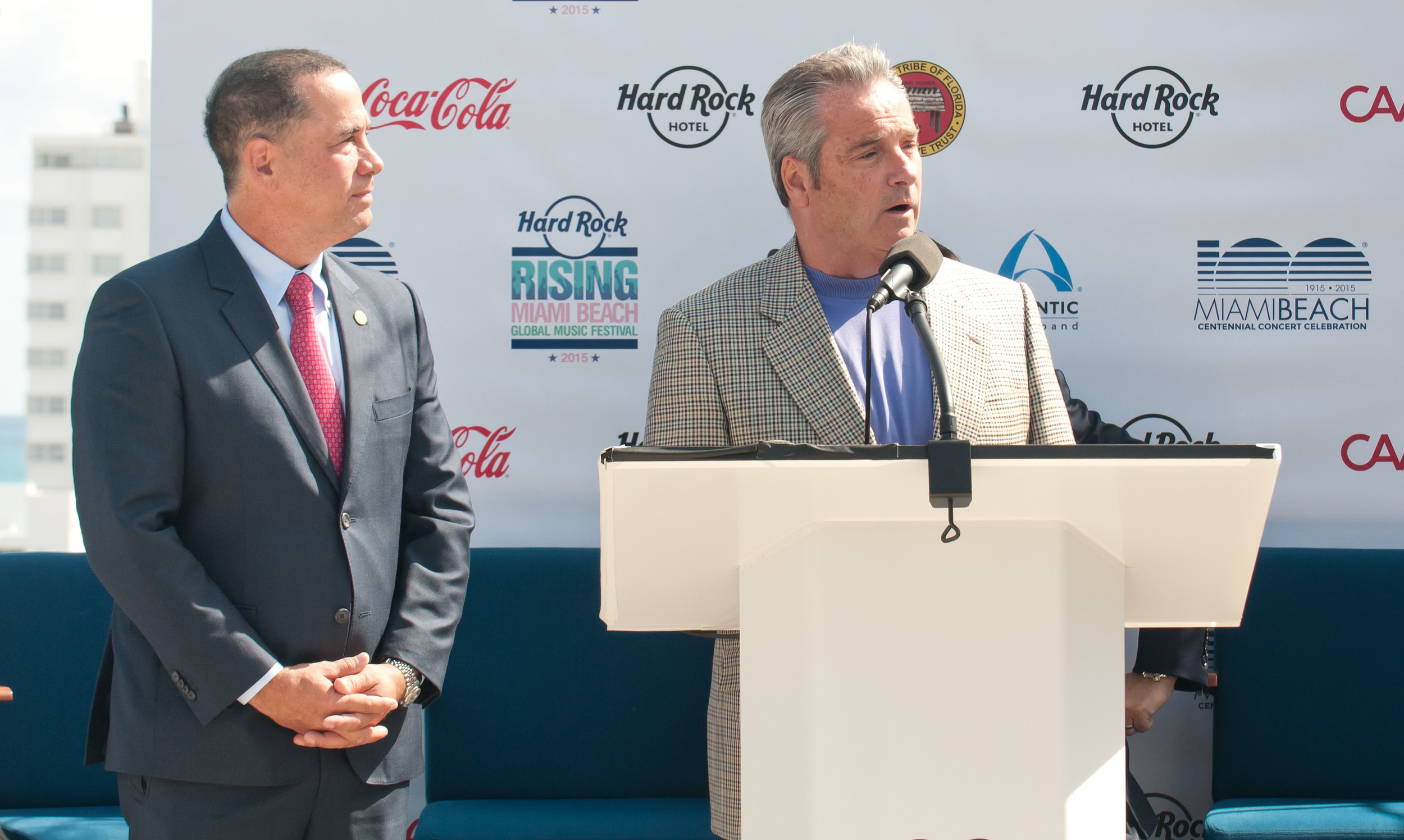 Mayor Philip Levine and Hard Rock Chairman Tim Allen