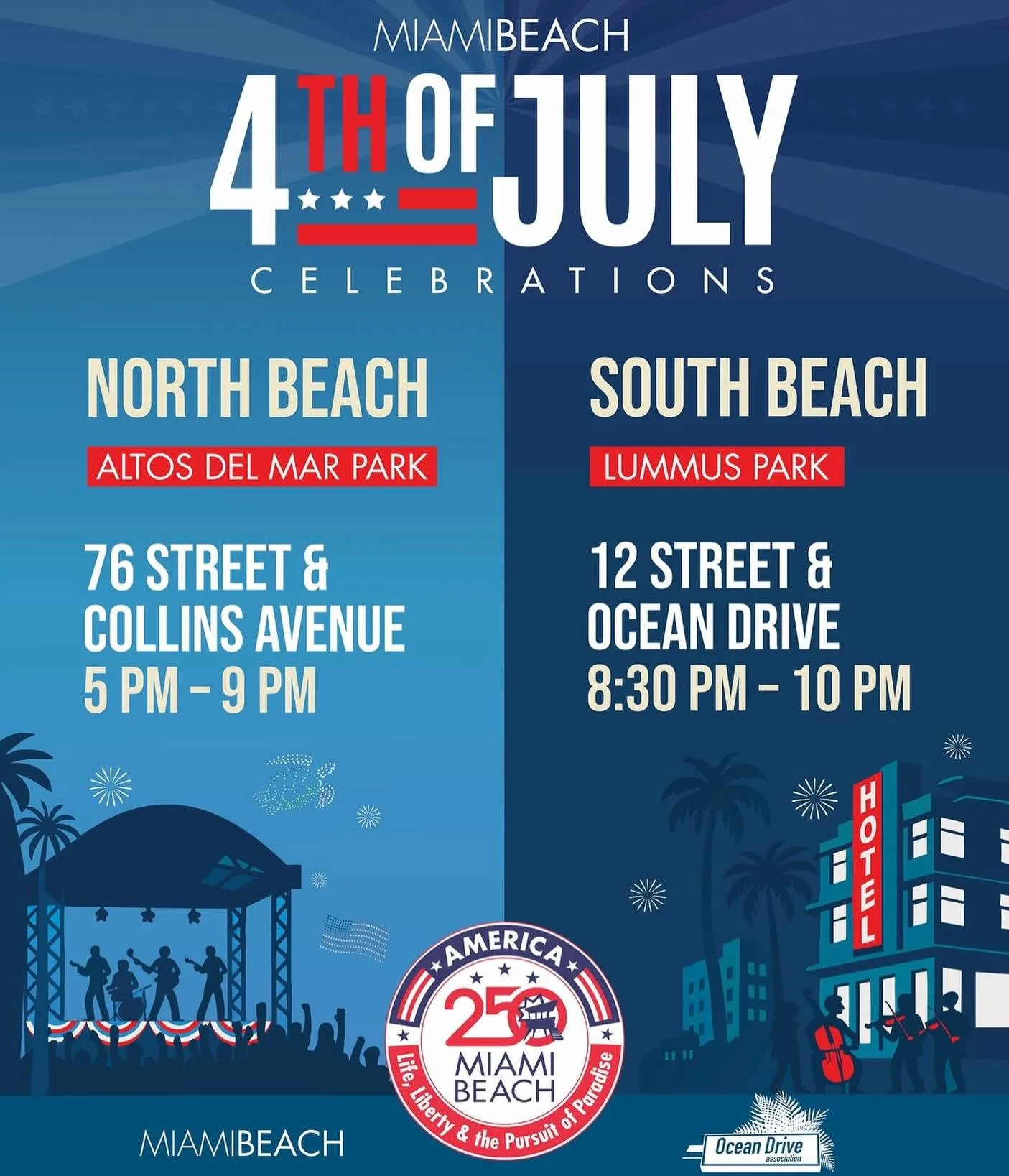🇺🇸 The countdown is on! Join us for the Miami Beach 4th of July Celebration, proudly produced by ACT Productions. We can&rsquo;t wait to celebrate with you! 🎆

#ACTProductions #MiamiBeach #FourthOfJuly #IndependenceDay #liveevents