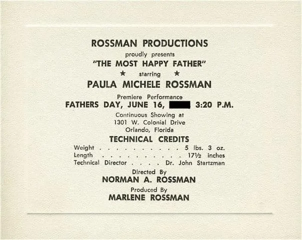 Paula Rossman was born in Orlando, FL — her parents clearly knew she was destined for the stage and screen. 