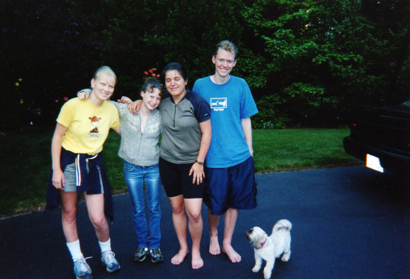 Pre-hike group photo from my first Lake Serene trip in 2002. Also one of the first hikes I went on with Andy - that's him on the right!