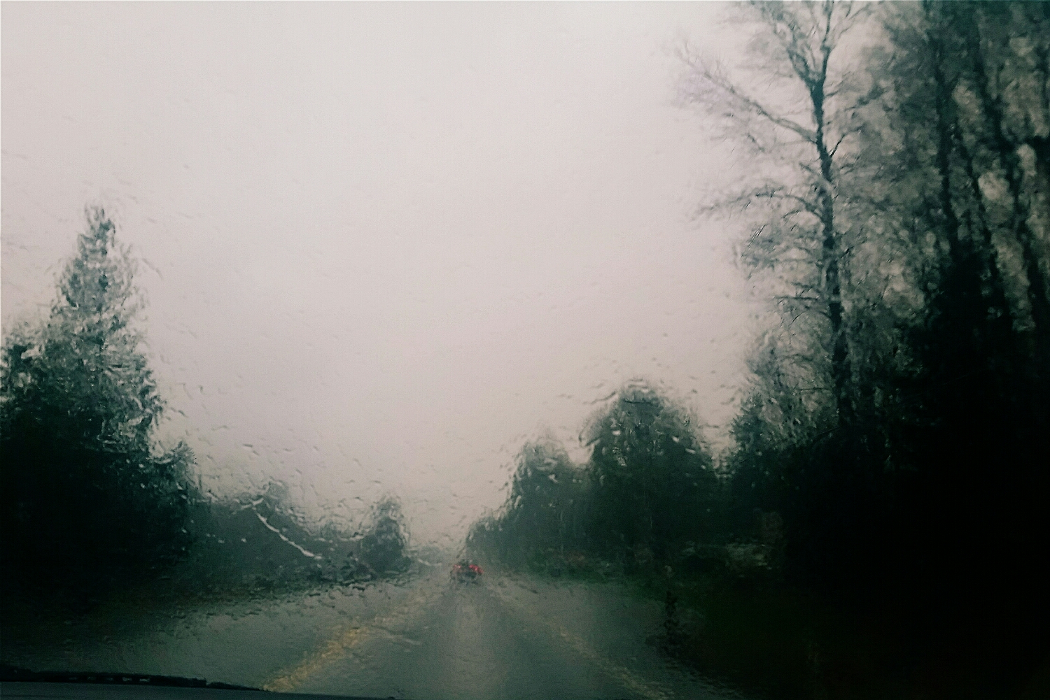 15 minutes down the highway the weather was a bit gloomier