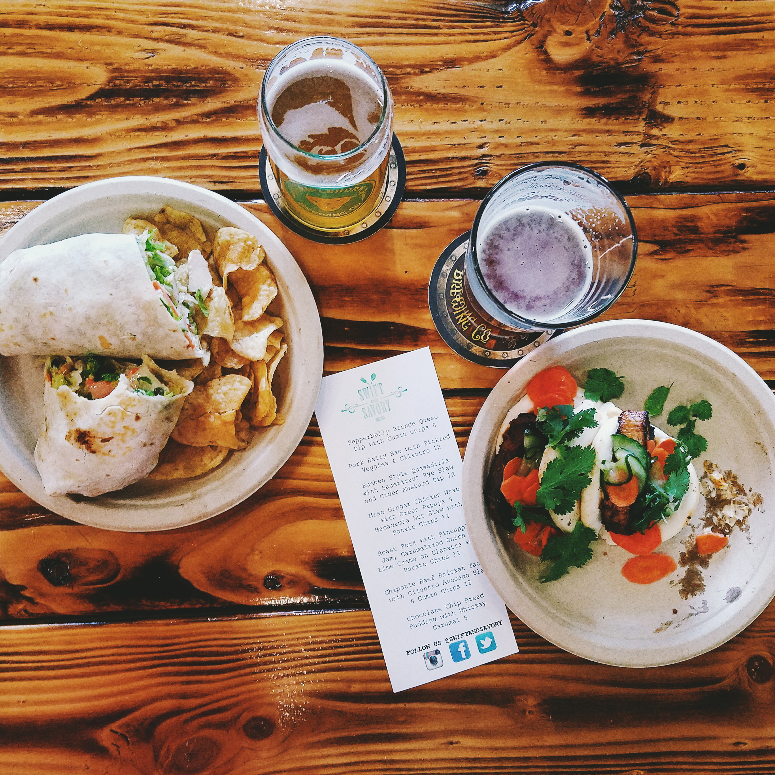 Post-hike dinner: cold beer and an incredible new food truck