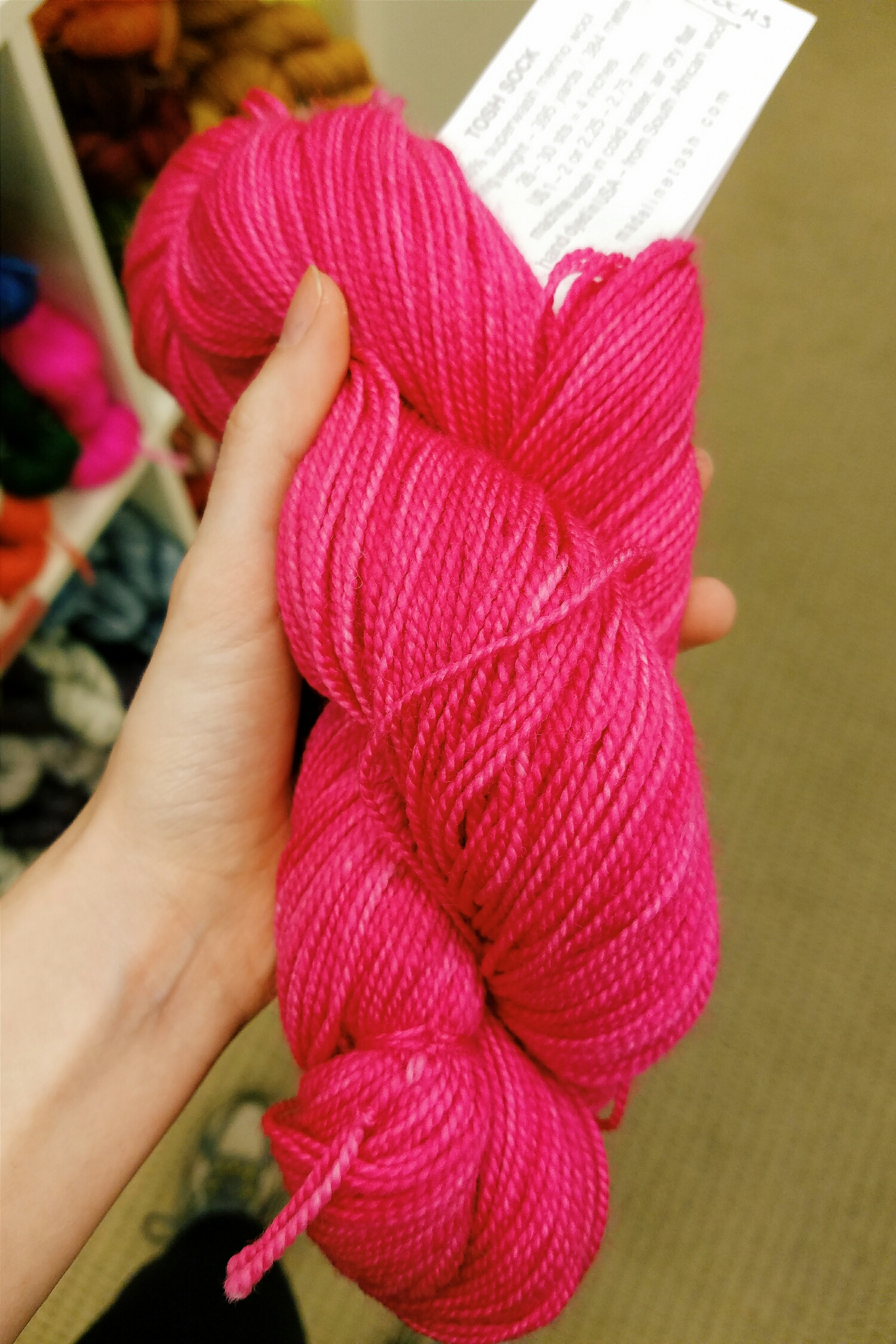 Peony colored yarn. How could I resist!