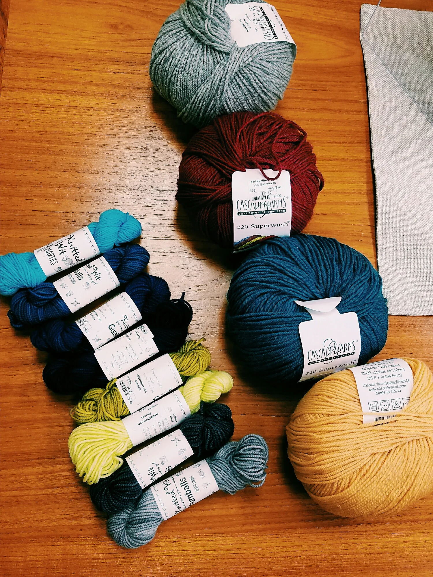 I always have a hard time deciding on colorways for new knitting projects. 