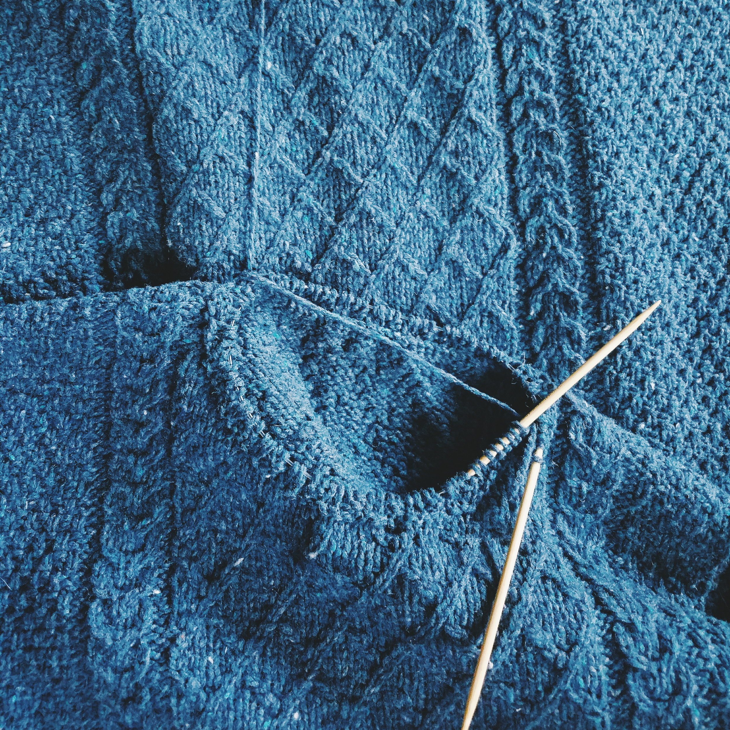 So close to finishing the sweater I've been working on for months