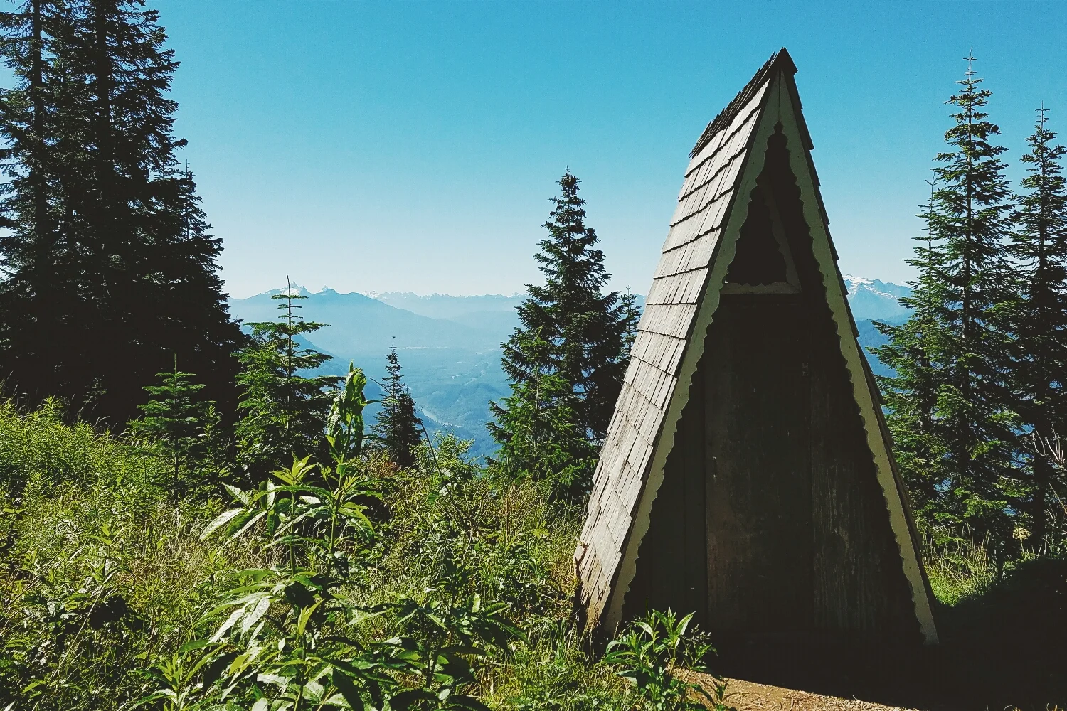 Washington Trails Association is right - this is the cutest trailhead bathroom I've ever seen!