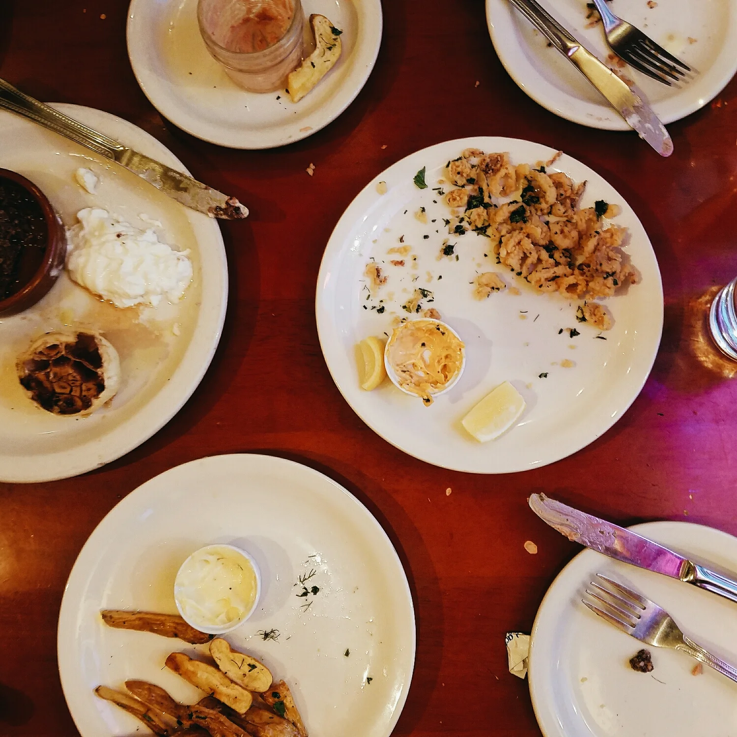 happy hour spread shared with friends