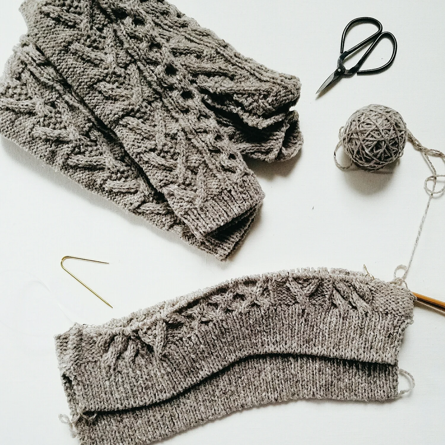 making progress on my sweater - both sleeves are finished!