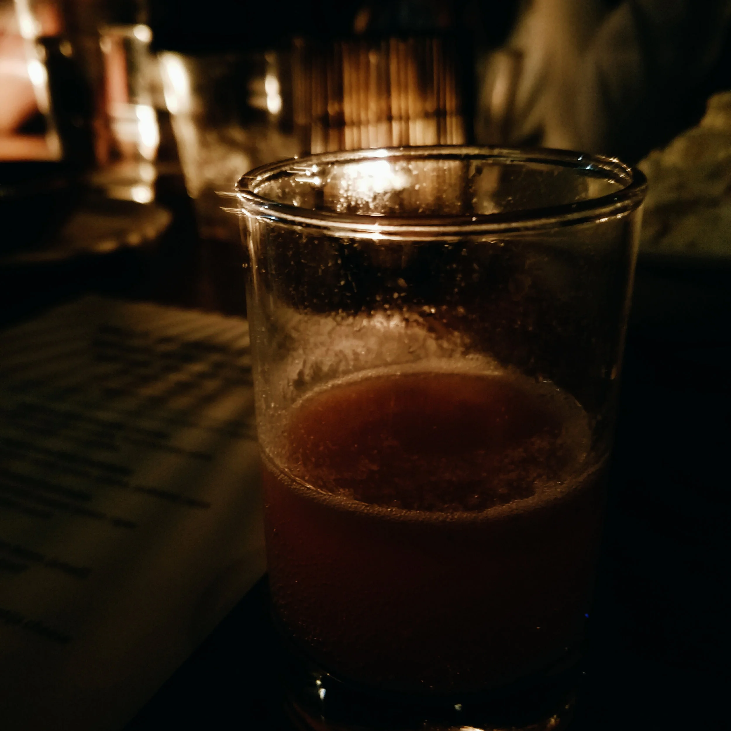 Candlelight and cocktails at a birthday celebration for a friend in the city