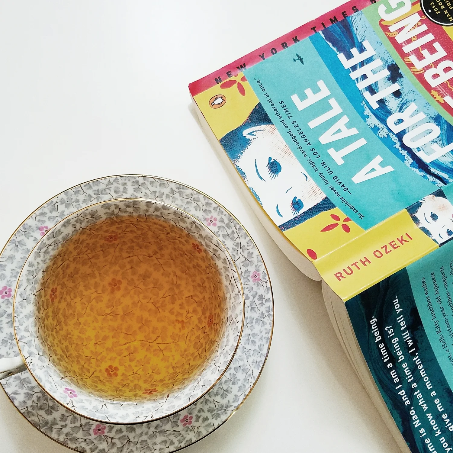 Midweek sanity break from work with a cup of tea and a good book