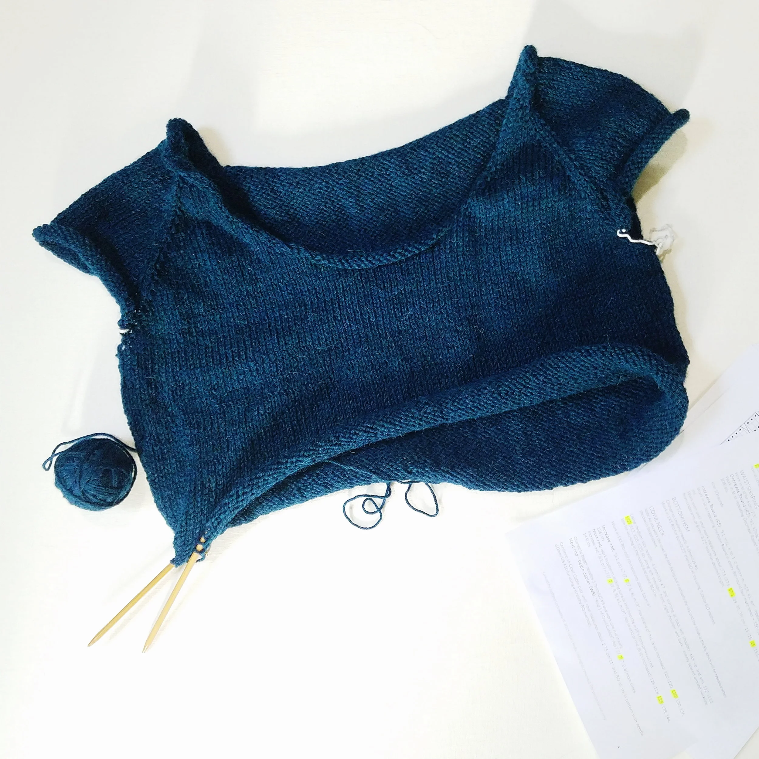 Summer is the best time to knit a wool sweater, right?