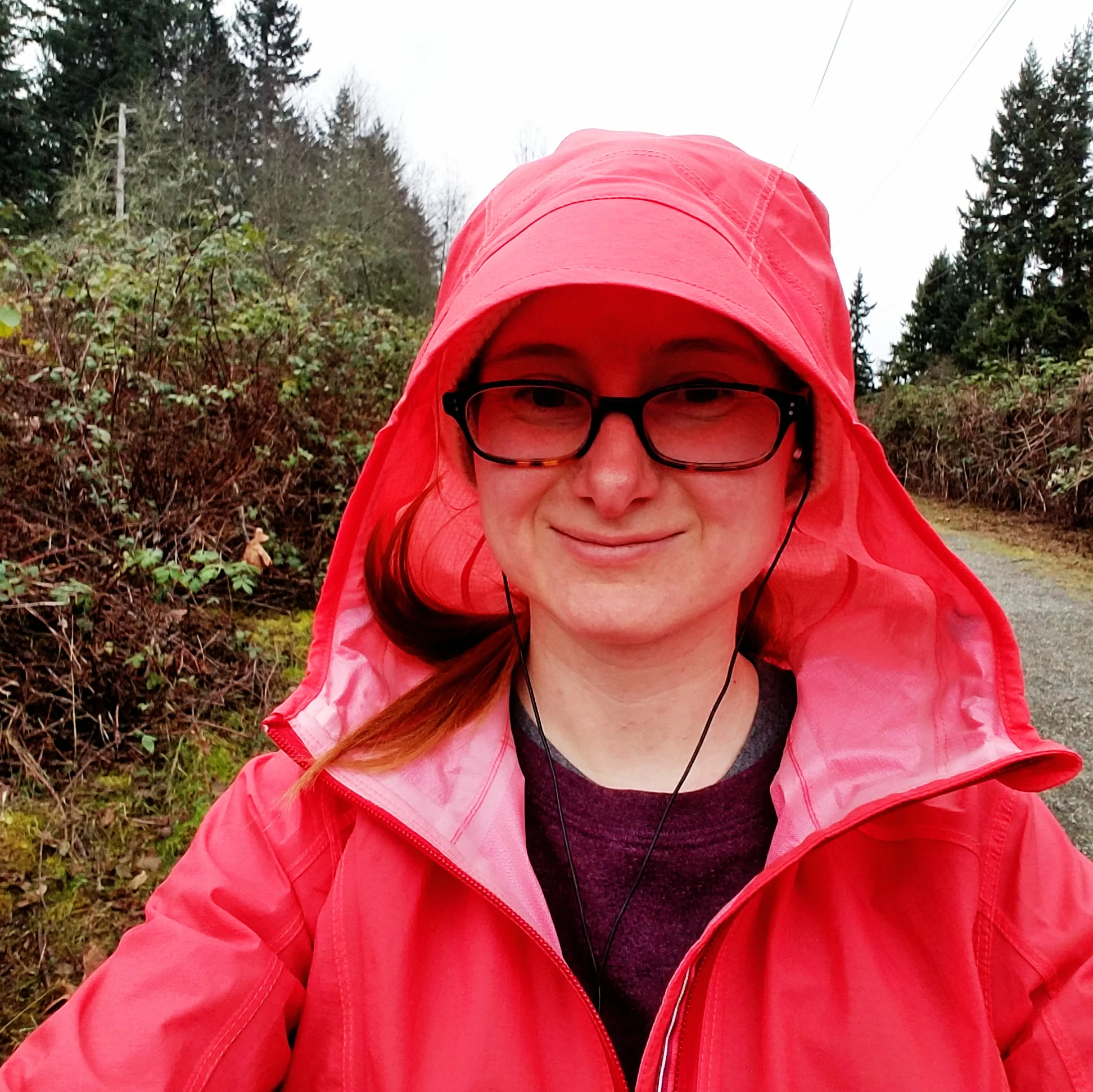 Awesome new rain jacket to keep me dry on the Powerline Trail, and elsewhere!