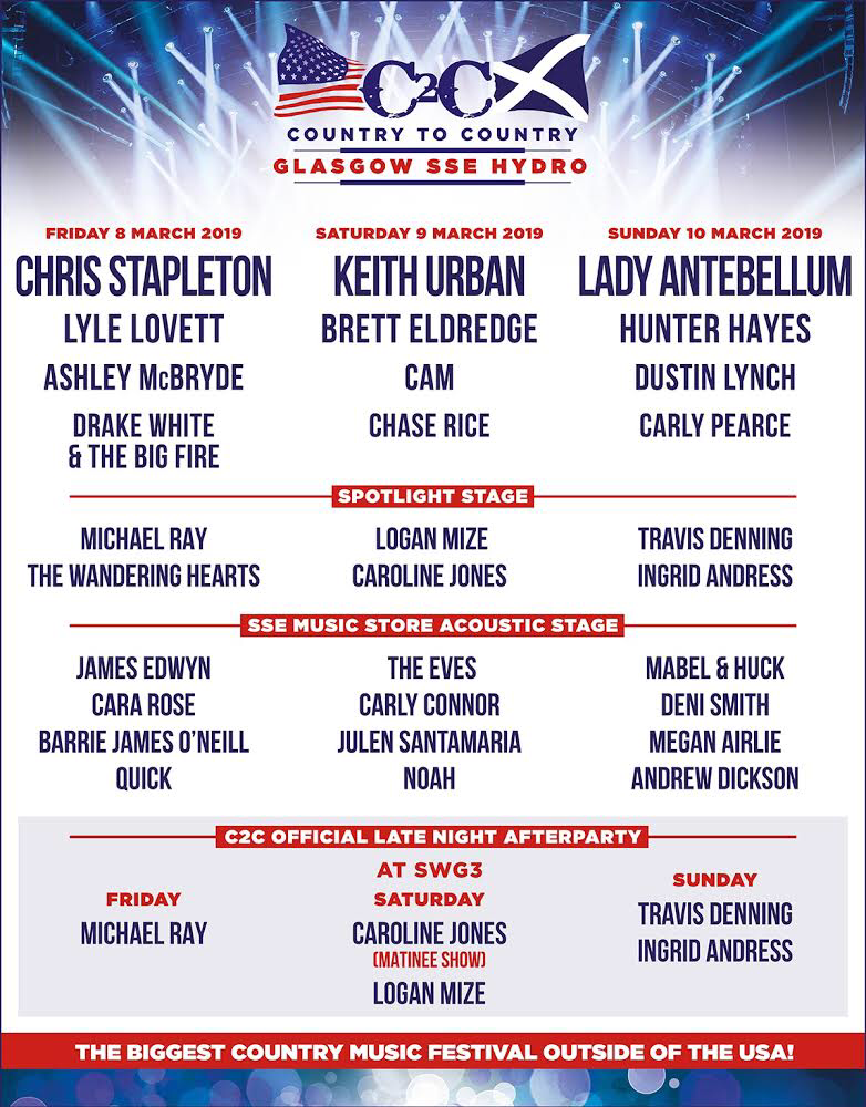 C2C Country to Country Festival- Glasgow SSE Hydro