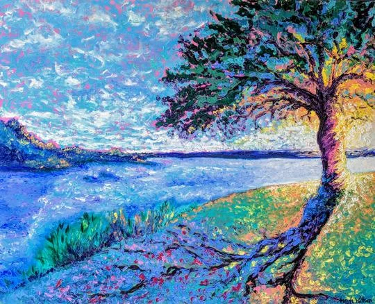 "Rising Love" - 39" x 42" - Oil on Canvas - Handmade Frame - $1345.00