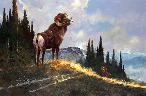 “Big Horn Country” - Acrylic on Board - Framed - $12,000