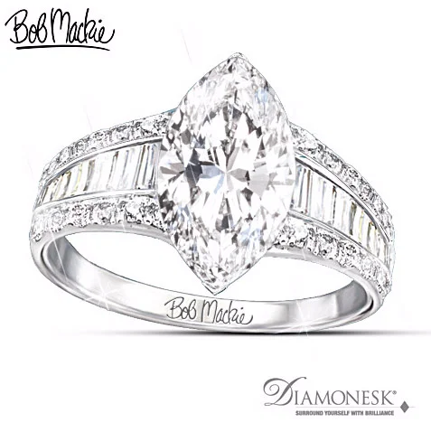 Bob Mackie "Art Deco" 8-Caret Diamonesk Ring