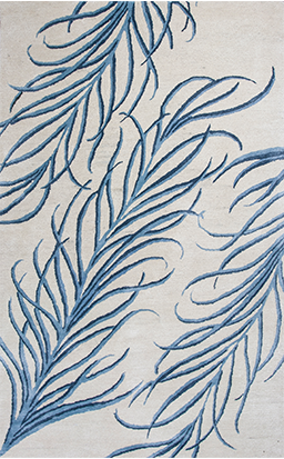 Ivory/Blue Plume