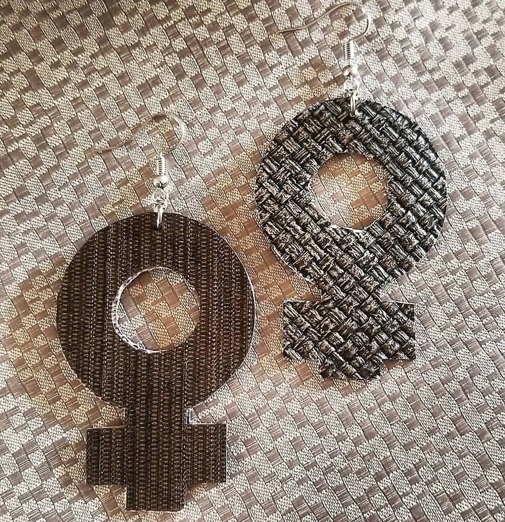 vinyl earrings