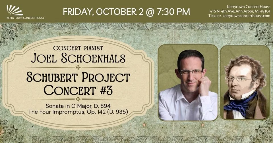 Joel Schoenhals, concert pianist – Schubert Project Concert #3