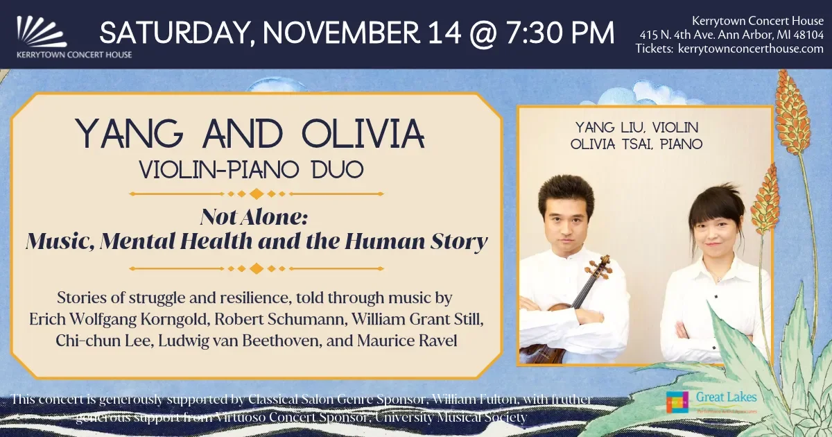 Yang and Olivia, Violin-Piano Duo – Not Alone: Music, Mental Health and the Human Story