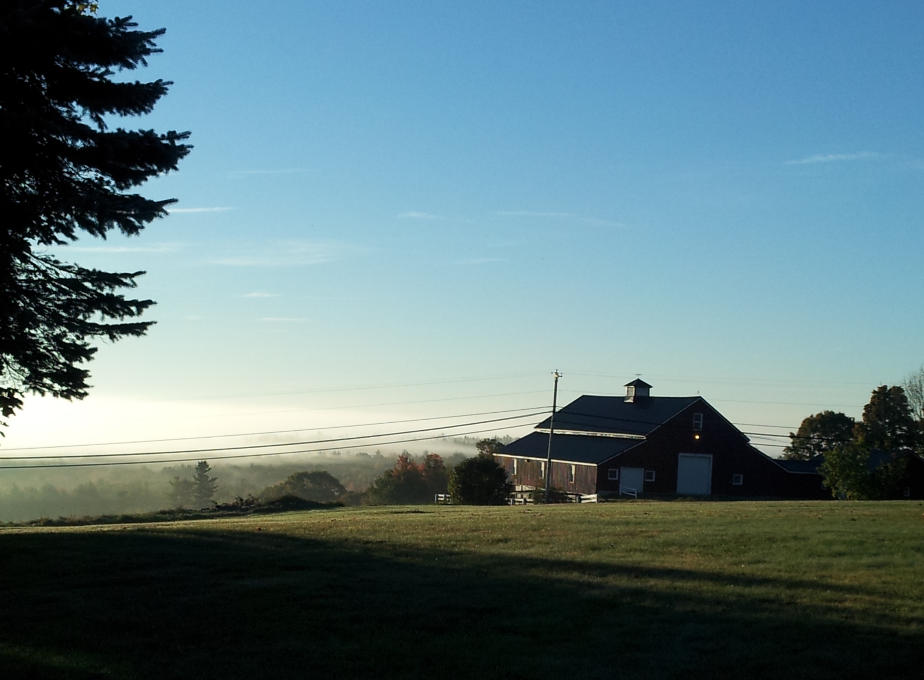 View Southeast from the highest point in Cumberland County, Gloucester Hill, New Gloucester. Presently the site of Wayfinder Schools.