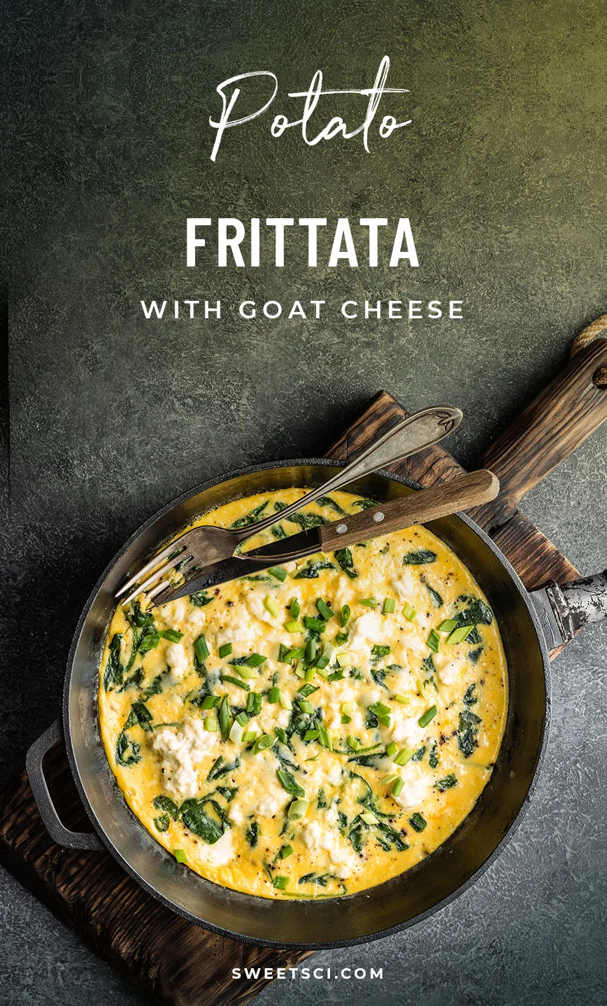 Potato Frittata with Goat Cheese Recipe! Easy Breakfast, Lunch or Dinner - Sweet Science Nutrition & Wellness, Healthy Sobriety with health coach Elena Skroznikova