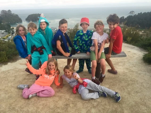 All of the kids who were camping at Kaiteriteri