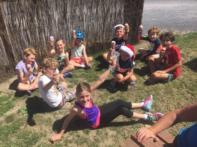 Ice Cream after a big bike ride