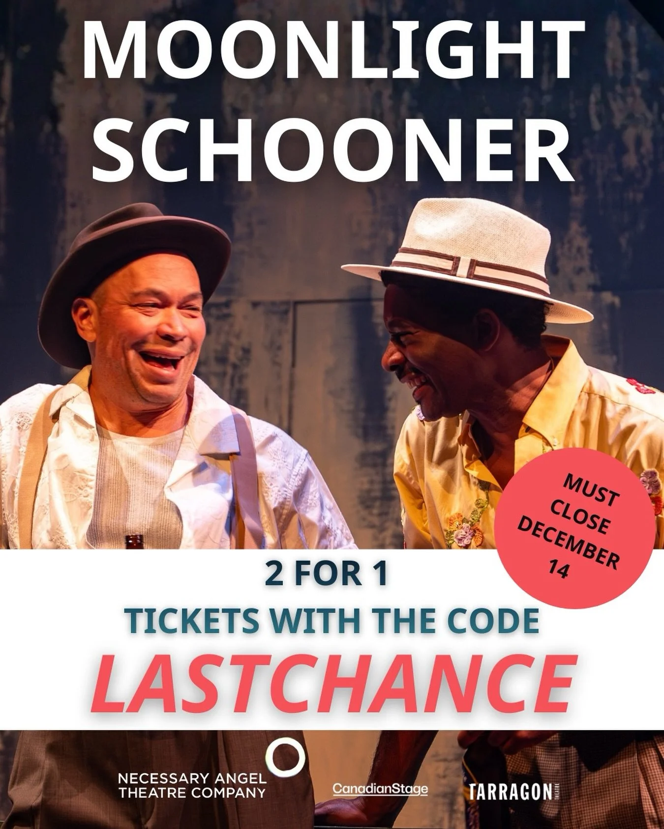 &ldquo;A rich, layered and mythic passage awaits&rdquo; - Sesaya Arts Magazine 

&hellip; but not for long! Moonlight Schooner must close December 14! 

Tickets at CanadianStage.com