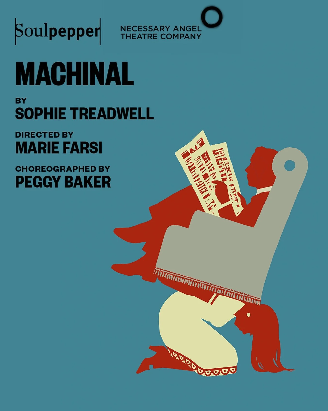 Announcing A Soulpepper Theatre &amp; Necessary Angel Theatre Company Co-Production
March 25 - April 25, 2027

MACHINAL
By Sophie Treadwell
Directed by Marie Farsi
Choreographed by Peggy Baker

From the outside, Helen Jones has a happy marriage&mdash